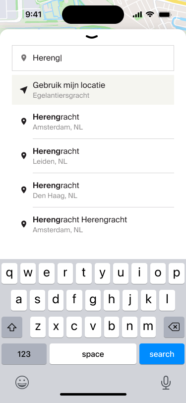 Pre-booking – Map – Location